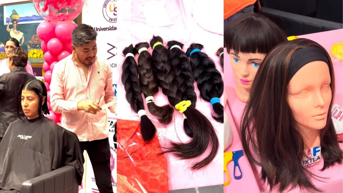 Mujeres donan su cabello en Tuxtla para pelucas oncológicas del DIF
