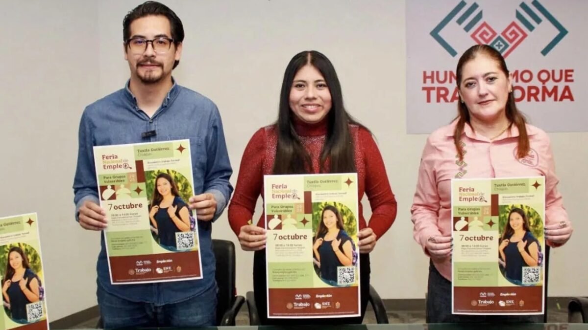 Ofertarán 300 vacantes en feria de empleo para grupos vulnerables en Tuxtla