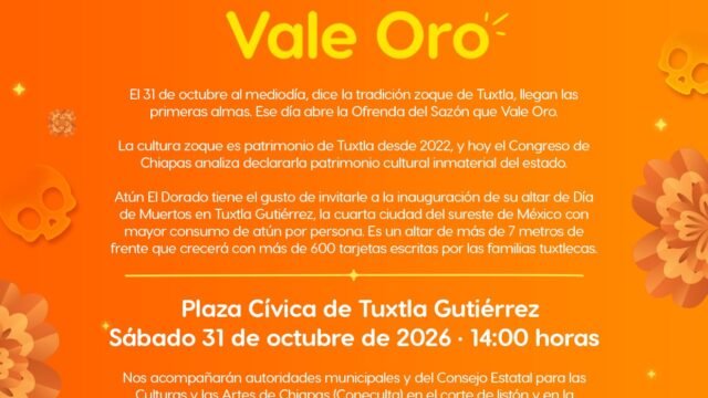 Levanta Atún El Dorado altar de 7 metros en Tuxtla: 600 tarjetas para honrar a los que se fueron