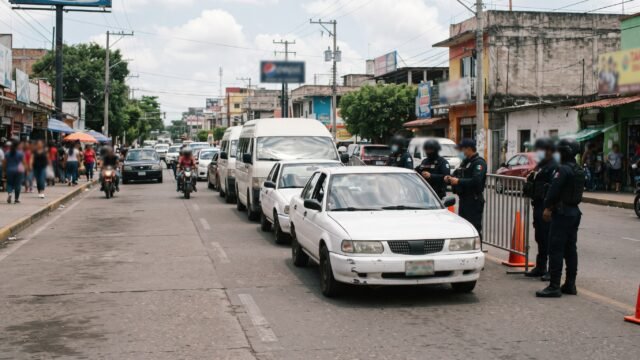 Operativo frena a Uber sin permiso: cazan taxi sin registro y dos colectivos irregulares en Tapachula