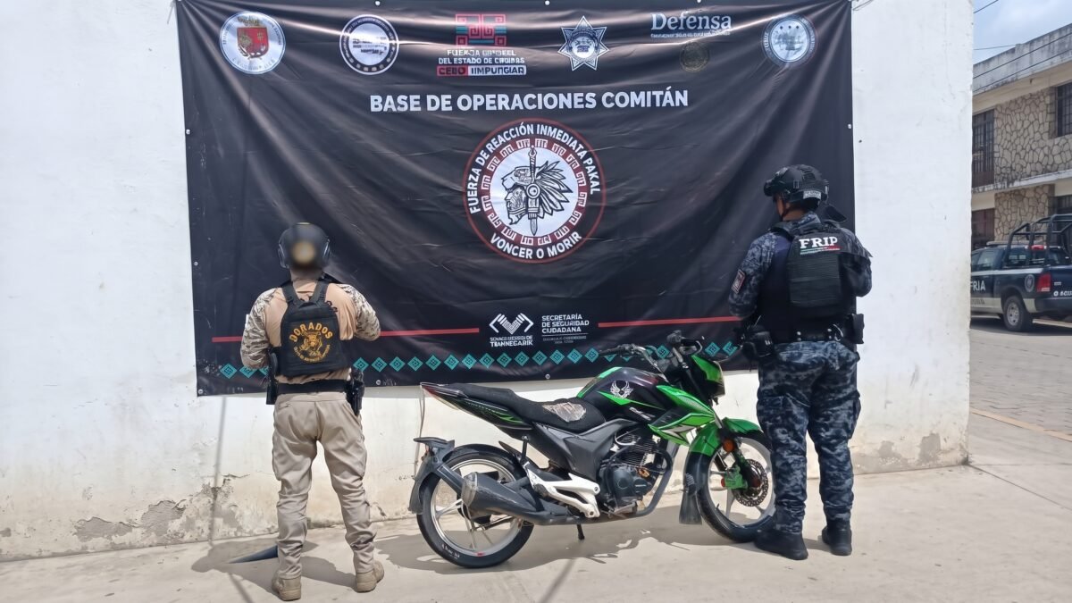 Pakales y Dorados cachan moto robada: la tataratean sin placas en Las Margaritas