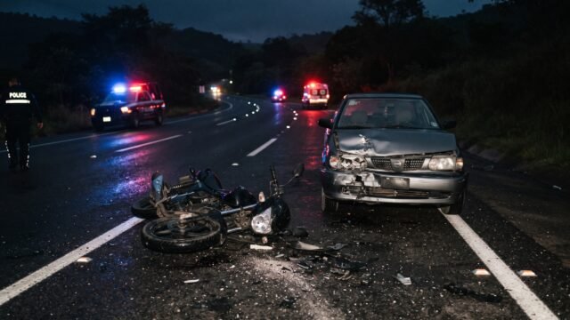 ¡Pegó y se peló!: choca contra una moto en Villaflores y deja el carro botado