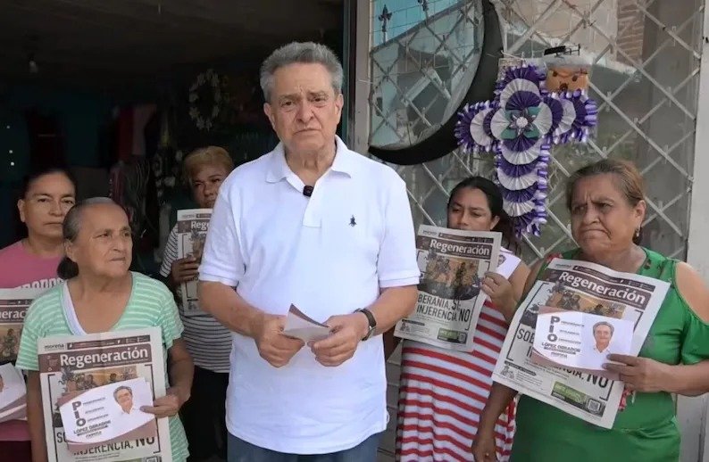 Pío López Obrador recorre colonias de Tuxtla para coordinar comités del Distrito 9