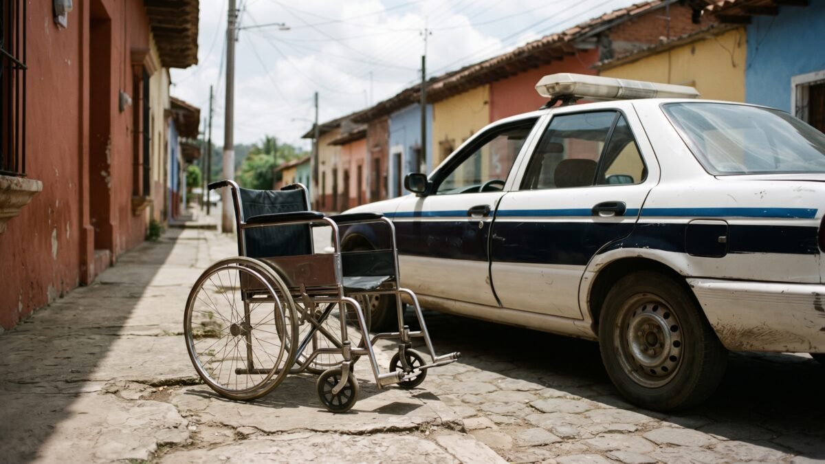 Policías municipales de Huehuetán donan silla de ruedas a adulto mayor