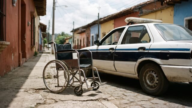 Policías municipales de Huehuetán donan silla de ruedas a adulto mayor