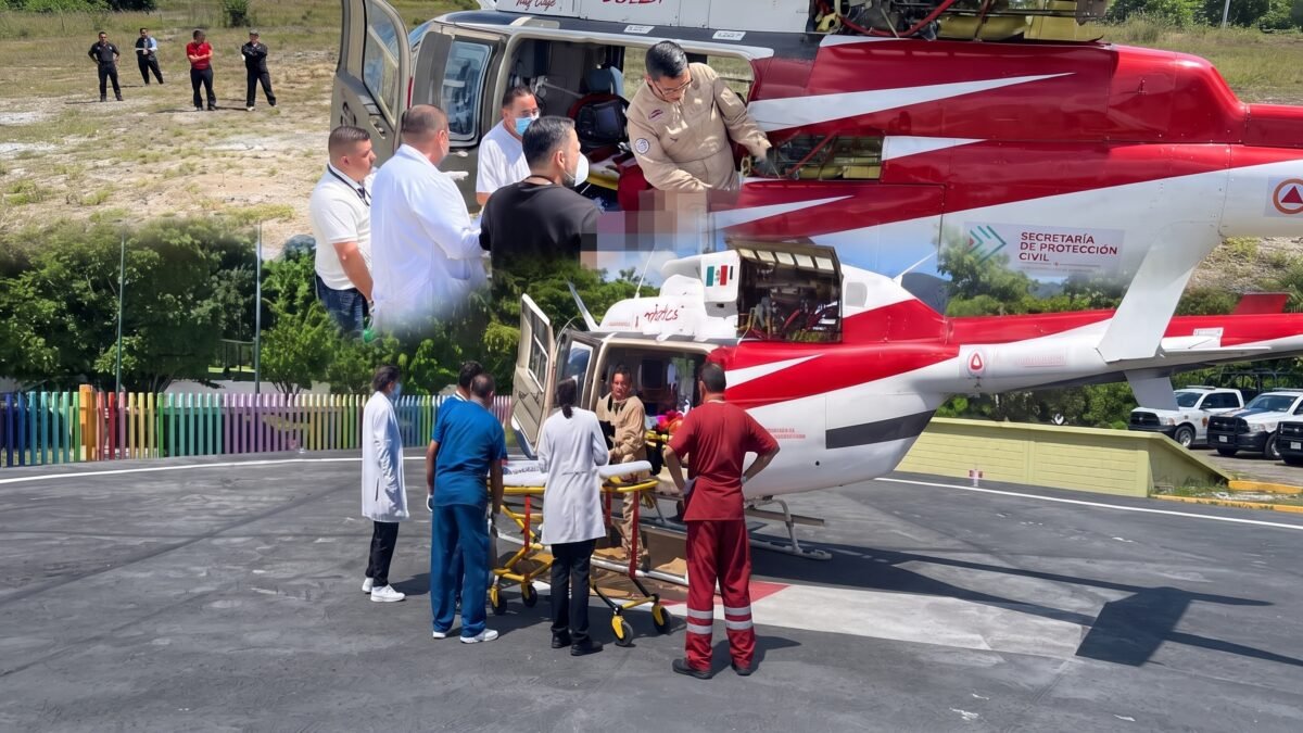 ¡Por aire y contra el tiempo!: trasladan en helicóptero a menor de Comitán a Tuxtla
