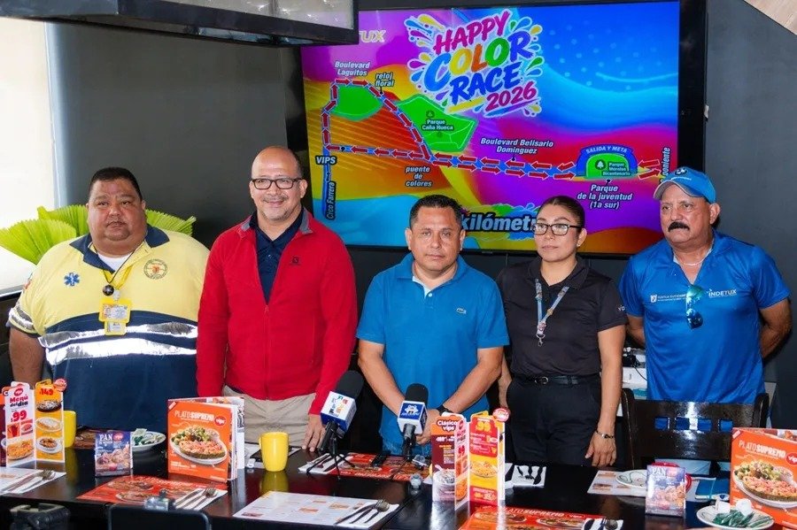 Presentan Happy Color Race 2026 con ruta de 6 kilómetros en Tuxtla Gutiérrez