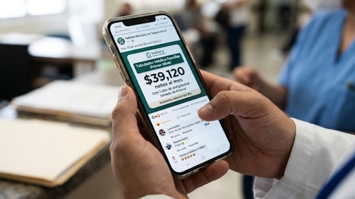Presume IMSS sueldo de 39 mil para médicos en México y redes responden con “desconfirmo”