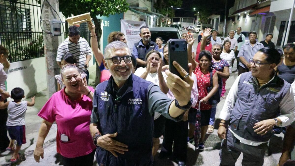 Programa Iluminando Tuxtla llega a la colonia Albania Alta con 69 luminarias