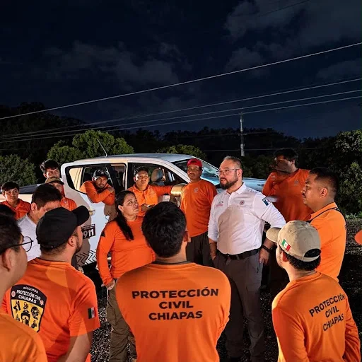 Protección Civil despliega equipos de respuesta por lluvias en Reforma, Pichucalco y Salto de Agua