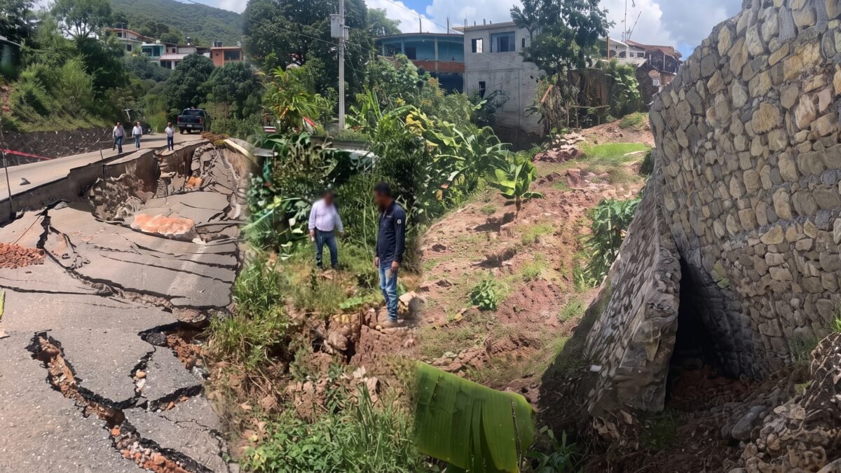 Protección Civil verifica colapso de carretera en el tramo Chiloljá-Nichteel en San Juan Cancuc