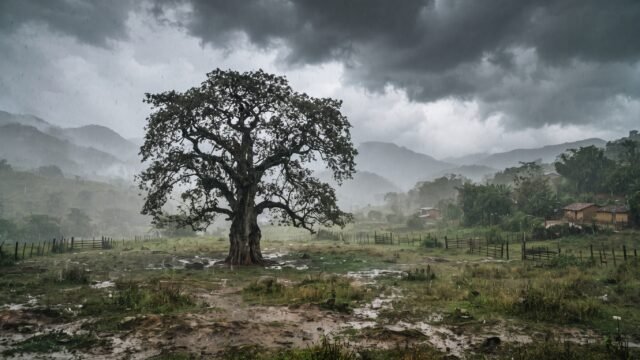 Rayo cae sobre un árbol y mata a una persona en Pueblo Nuevo Solistahuacán