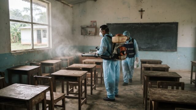 Realizan fumigación en escuelas públicas de Cintalapa contra dengue, zika y chikungunya