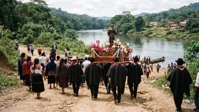 Recuerdan con procesión al río Coatán los 21 años del huracán Stan