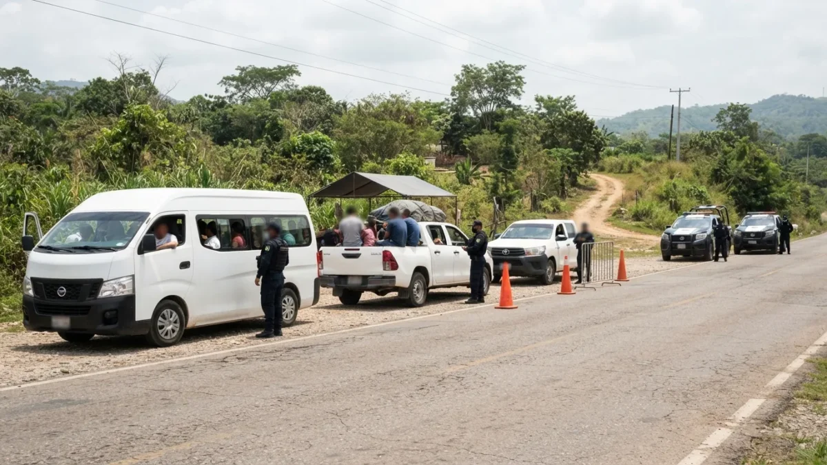 Retiran cuatro unidades de transporte público por irregularidades en operativo en Chiapilla