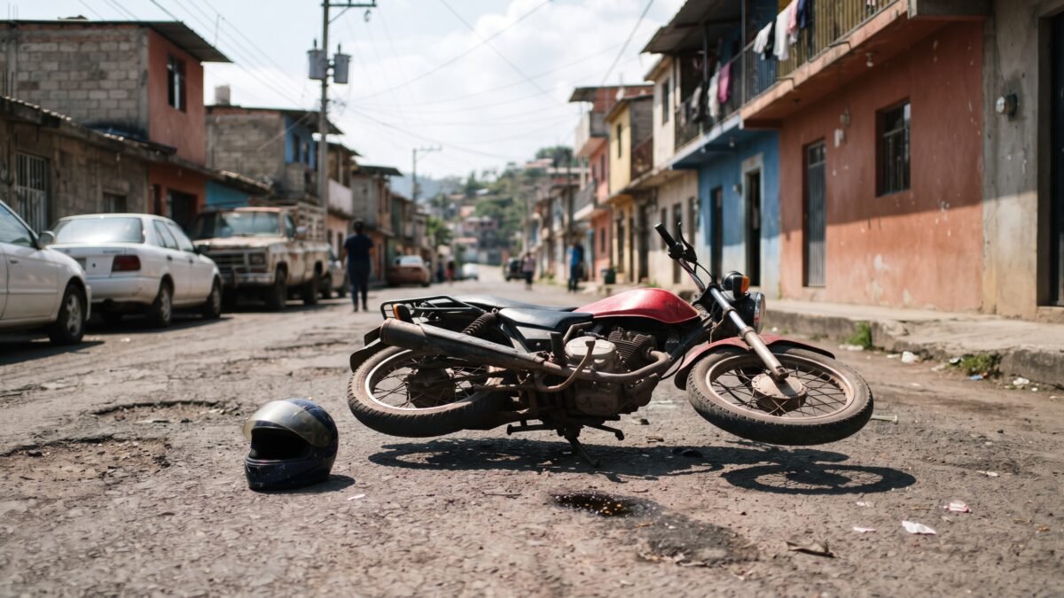 Sale volando de la moto en marcha: menor queda con posible fractura en Tapachula