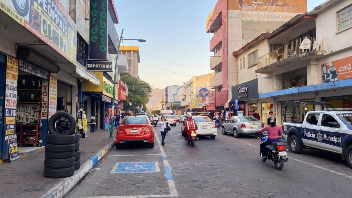 Se adueña de la banqueta con sus llantas y la policía lo aterriza en La Reforma de Tuxtla