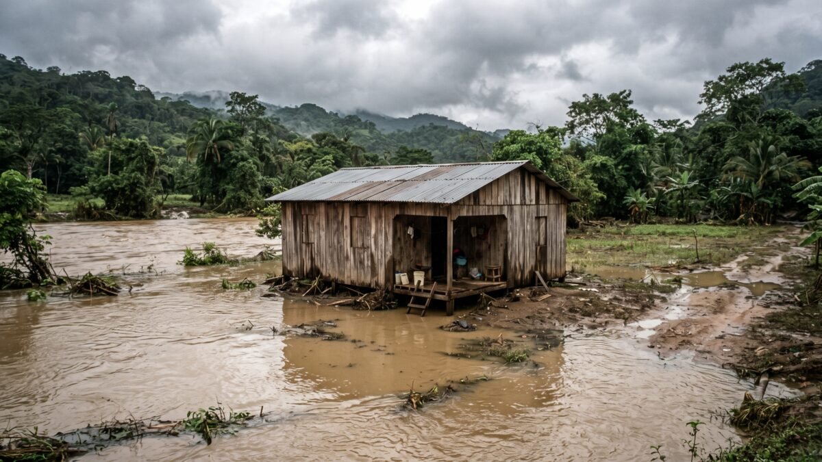 Se desborda río en Mesbiljá, Oxchuc, y evacúan a más de 15 familias