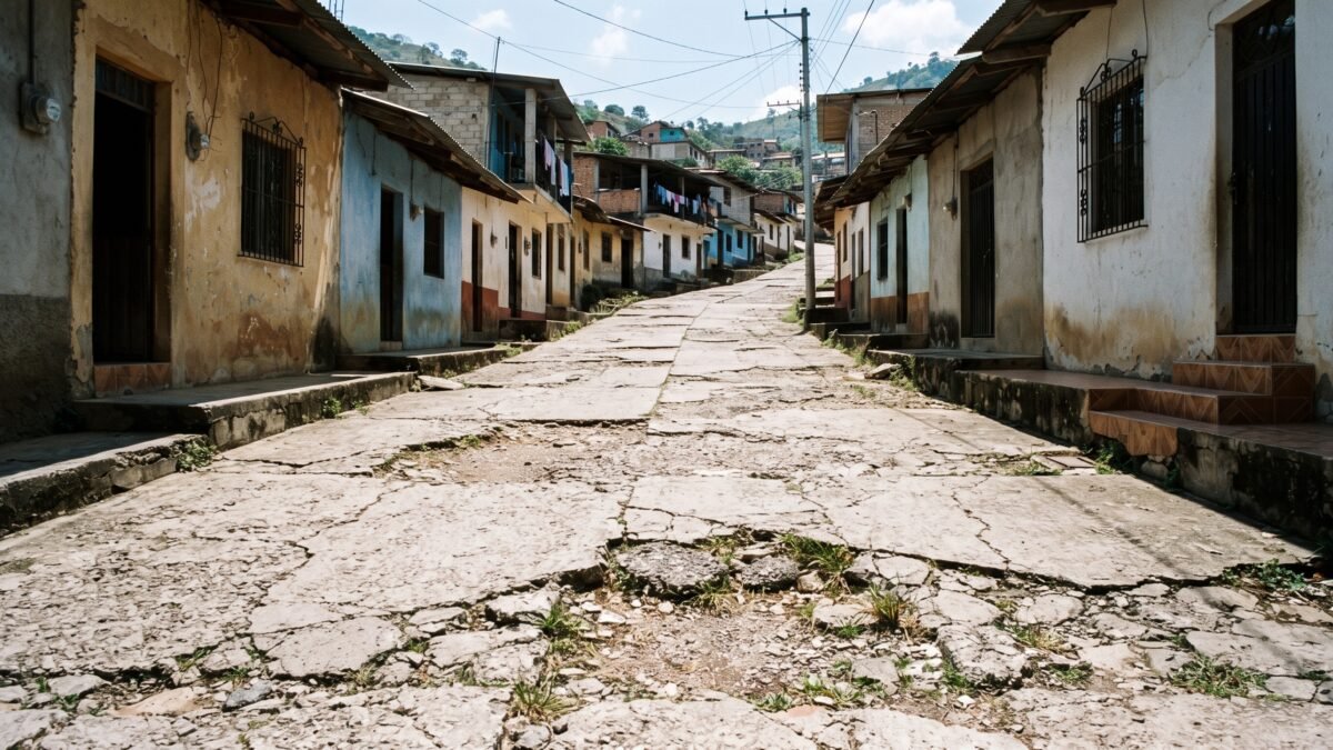 Se fractura calle nueva en Soyatitán y lleva más de 20 días cerrada en Venustiano Carranza