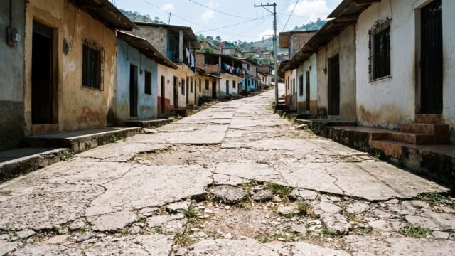 Se fractura calle nueva en Soyatitán y lleva más de 20 días cerrada en Venustiano Carranza