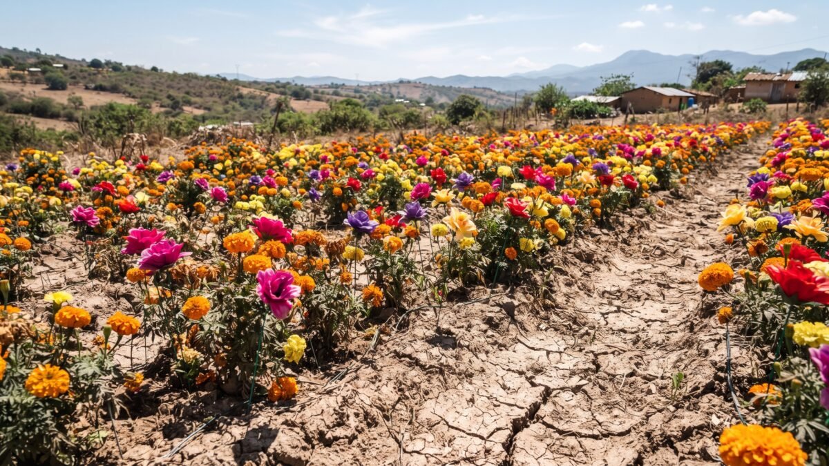 ¡Se seca el Día de Muertos!: sequía tumba 60% de la flor de muerto en Chiapa de Corzo