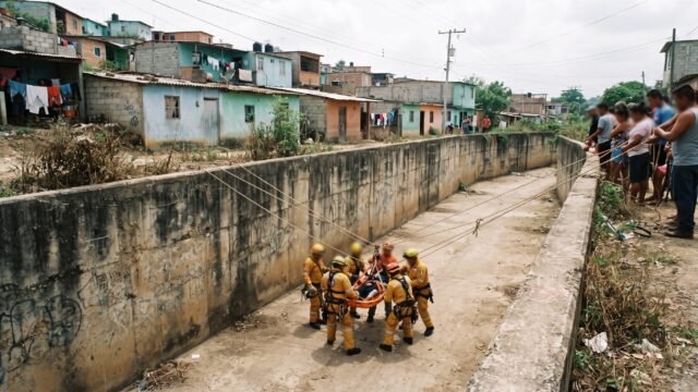 Se va de boca al dren: adulto mayor cae tres metros y queda inconsciente en Tapachula