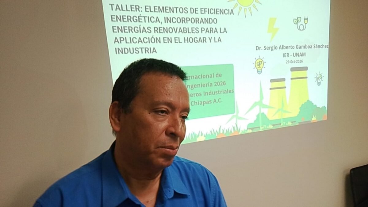Sin luz vive el 5% de la población: experto de la UNAM impulsa renovables en Tuxtla