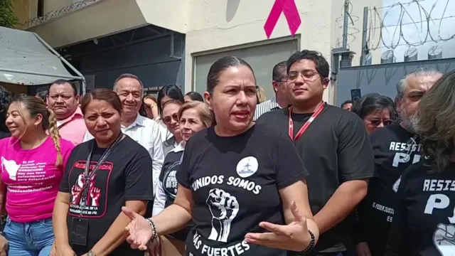 Trabajadores del Poder Judicial de la Federación protestan en Chiapas