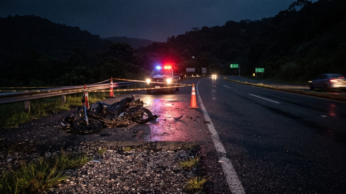 ¡Tráiler los embiste en la noche!: mujer muere y otro queda grave en libramiento de Tapachula