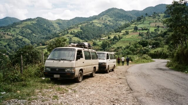 Transportistas se manifiestan en Maravilla Tenejapa contra transporte irregular de Guatemala