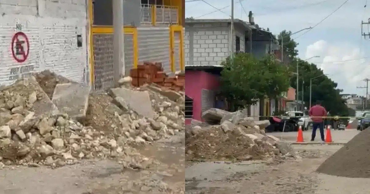 Vecinos de Albania Baja exigen a Ángel Torres concluir obra en Calzada al Sumidero