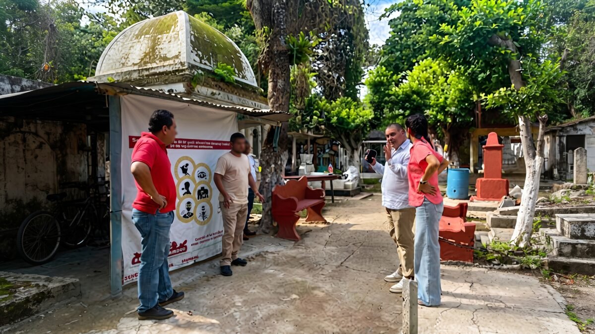 Verifican acciones de saneamiento en el Panteón Municipal de Tapachula