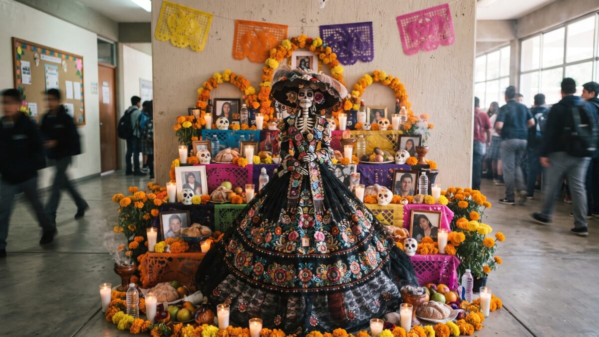 Vestido de catrina arde en plena escuela: alumna sufre quemaduras graves por una veladora en Hidalgo
