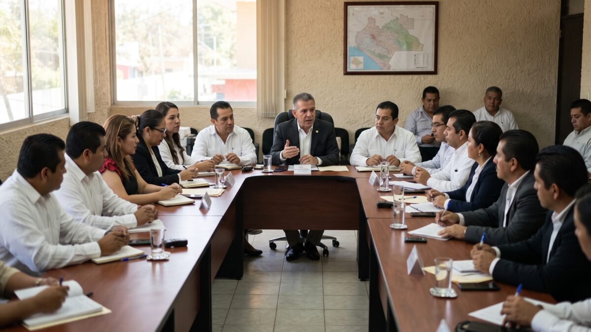 Yamil Melgar encabeza reunión de gabinete económico para ordenar administración en Tapachula